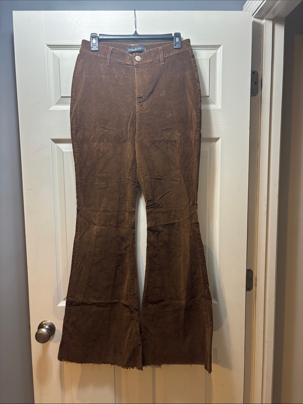 Corduroy Flare Jeans in Brown by No Boundaries